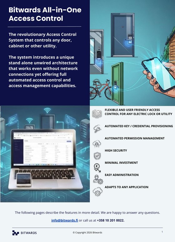 Bitwards All-in-One Access Control -tuotekortin kansi